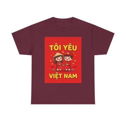 T-Shirt - "Tôi Yêu Việt Nam" Cute Couple Vietnam Pride Tee