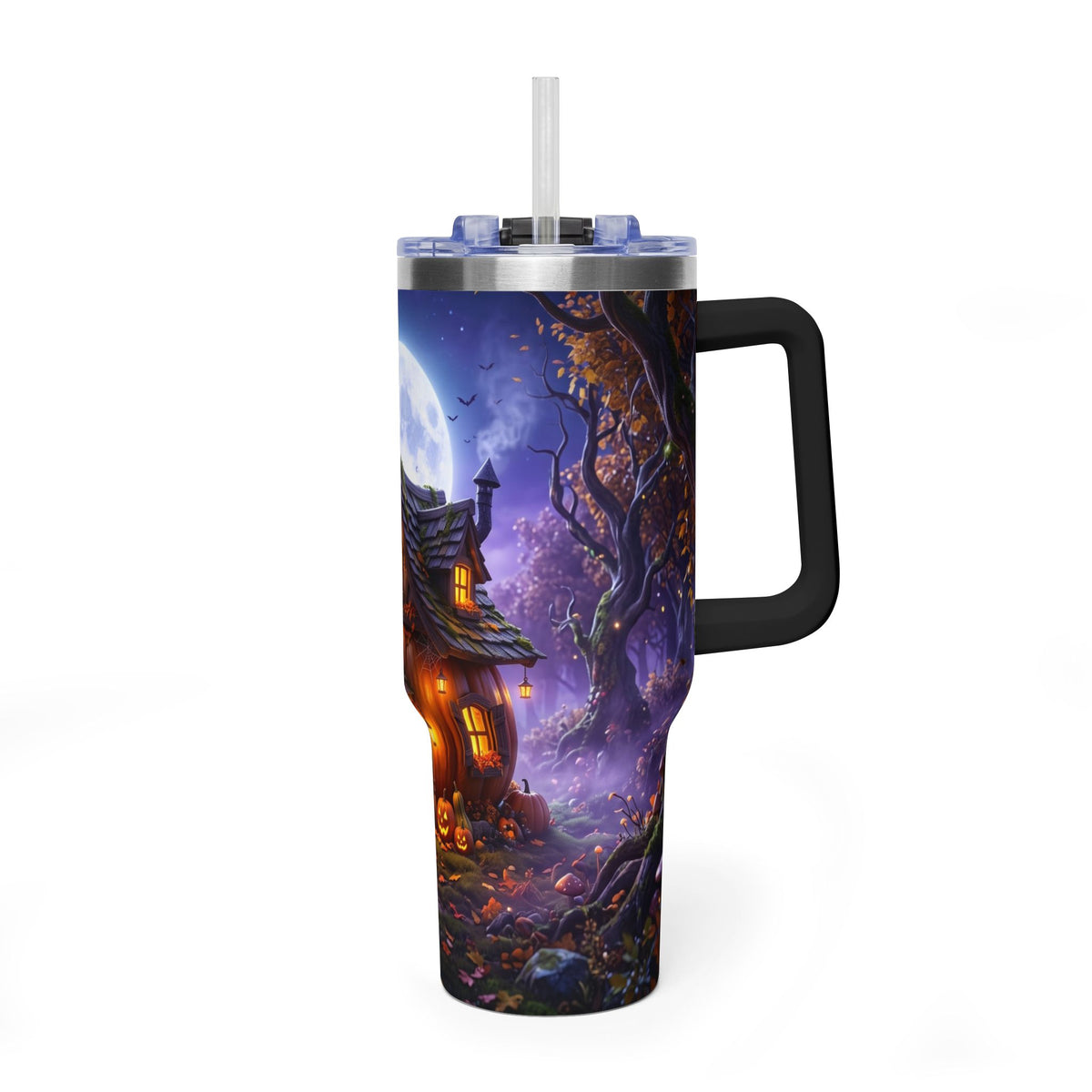40oz Halloween Haunted Cottage Vacuum Tumbler