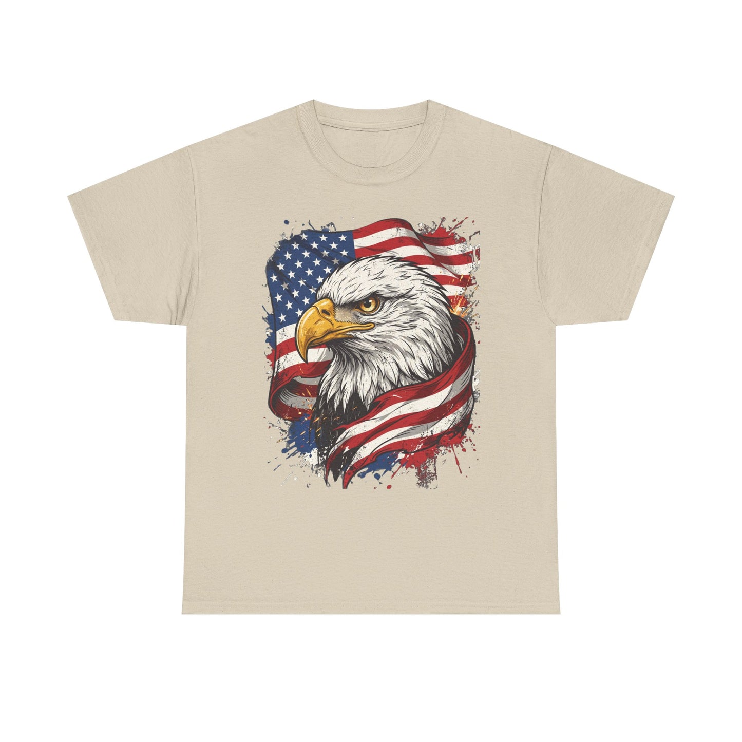 Patriotic Eagle T-Shirt — American Flag Bald Eagle Tee for 4th of July