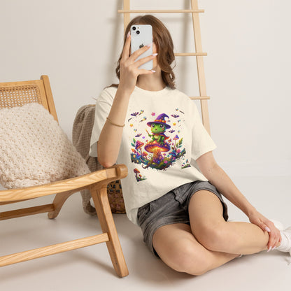 Cute Witch Frog T‑Shirt — Magical Mushroom Halloween Tee