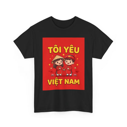 T-Shirt - "Tôi Yêu Việt Nam" Cute Couple Vietnam Pride Tee