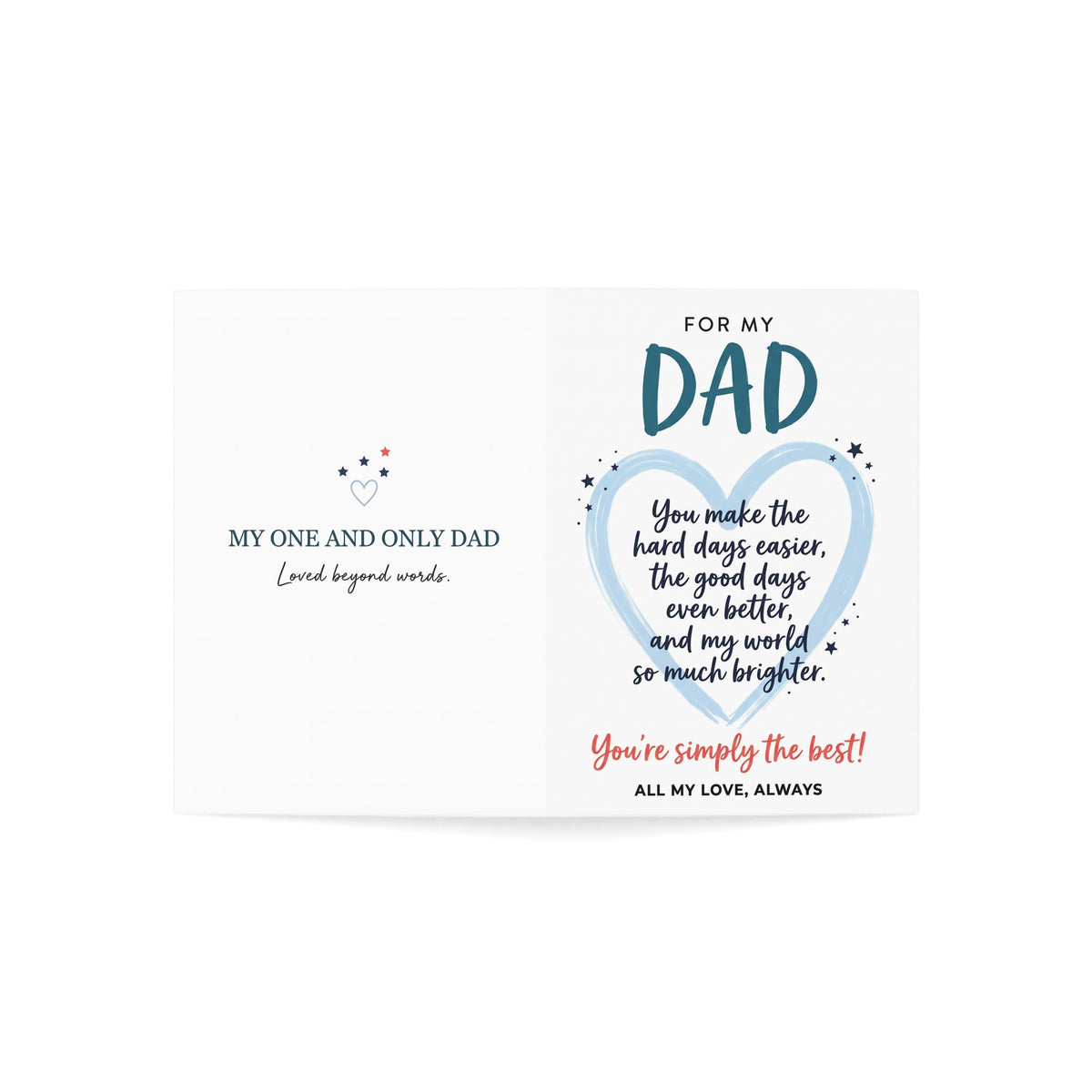Dad Greeting Card – “You’re Simply the Best” Father’s Day Card