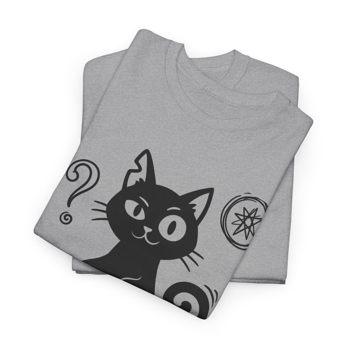 Black Cat Graphic Tee — Cute Cartoon Kitty T-Shirt