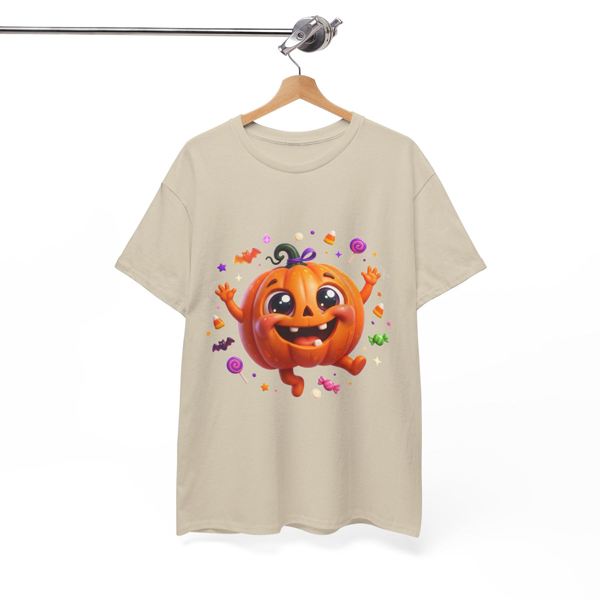 Halloween Pumpkin T‑Shirt — Happy Jack-O'-Lantern Candy Graphic Tee
