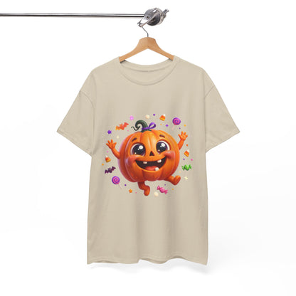 Halloween Pumpkin T‑Shirt — Happy Jack-O'-Lantern Candy Graphic Tee