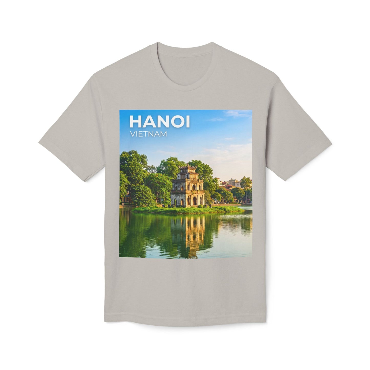 Hanoi Vietnam Travel T-Shirt – Hoan Kiem Lake Temple Photo Tee
