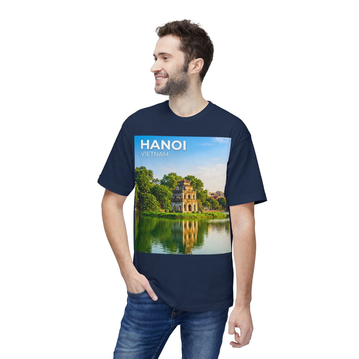 Hanoi Vietnam Travel T-Shirt – Hoan Kiem Lake Temple Photo Tee