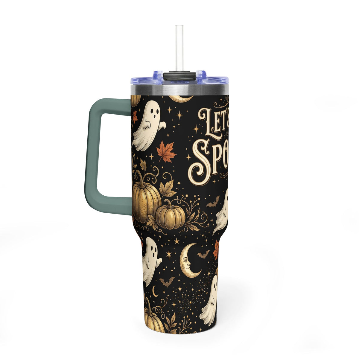 Let’s Get Spooky Halloween Ghosts 40oz Tumbler