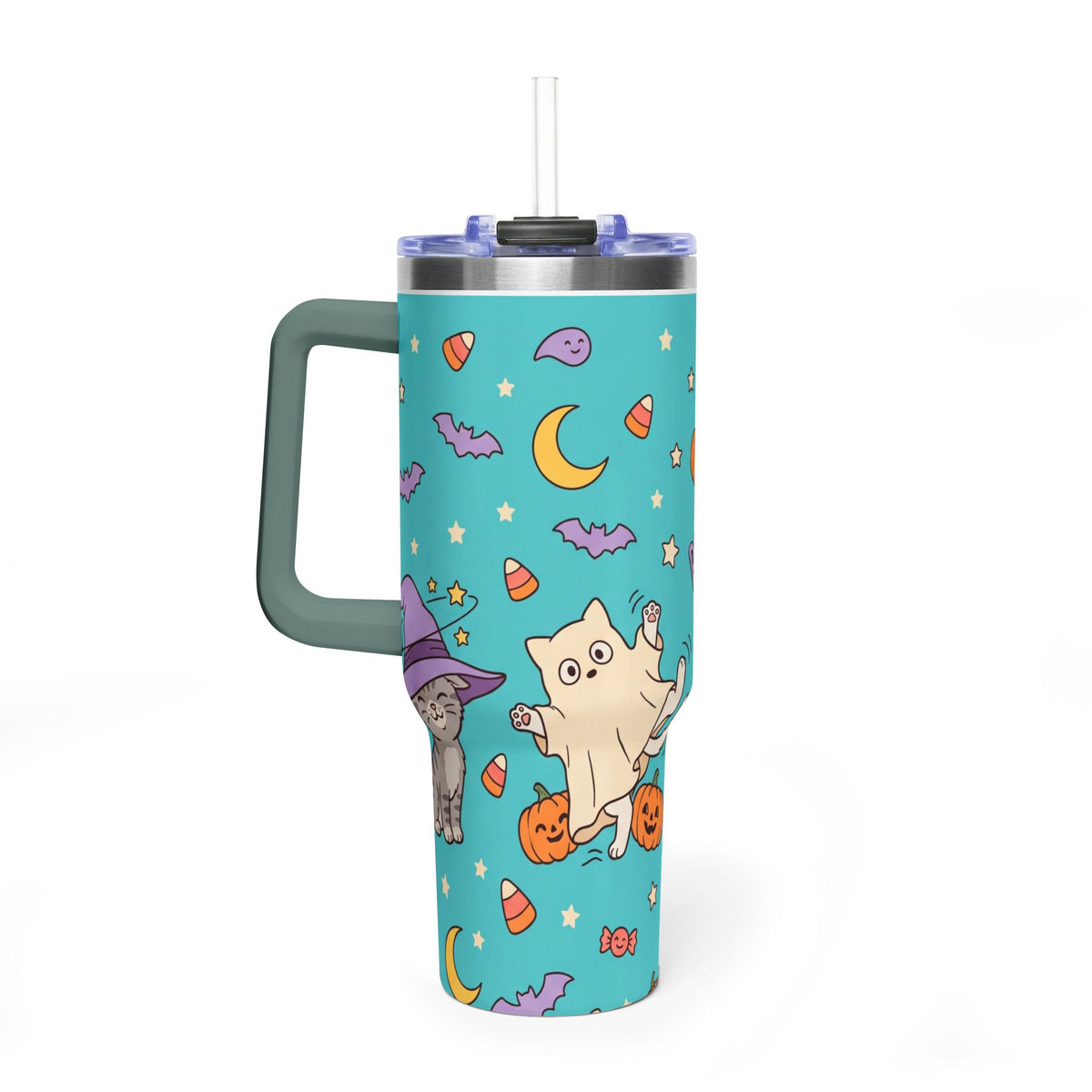 Purranormal Halloween Cat 40oz Thermal Tumbler