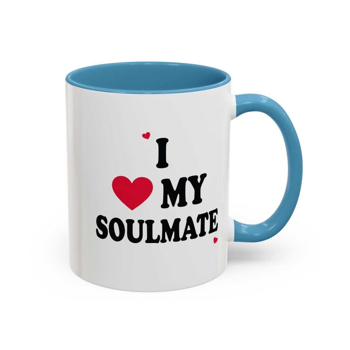I Love My Soulmate Accent Coffee Mug