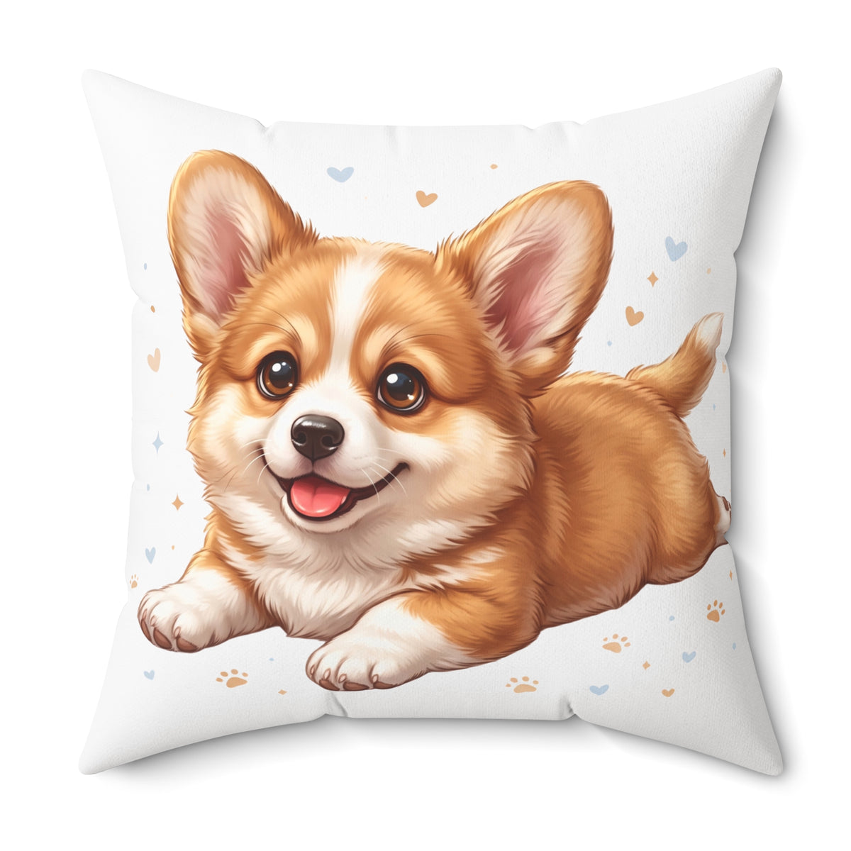 Cute Corgi Pillow – Adorable Cartoon Dog Decorative Throw Cushion