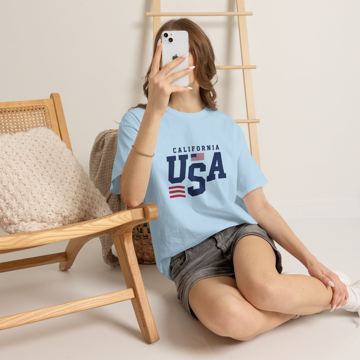 California USA Graphic Tee — Patriotic American Flag T‑Shirt