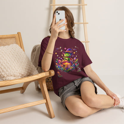 Cute Witch Frog T‑Shirt — Magical Mushroom Halloween Tee