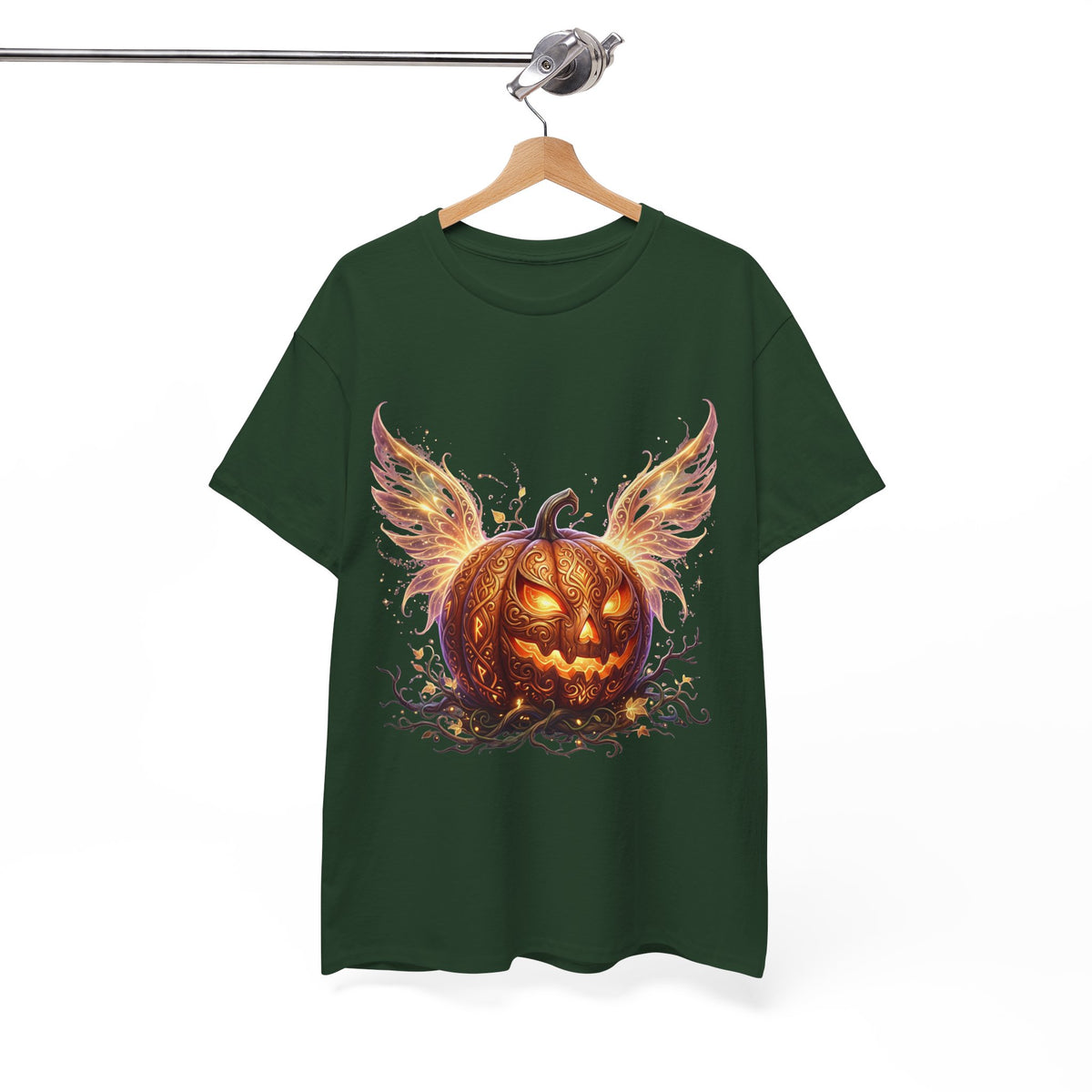 Halloween Pumpkin Tee — Winged Jack-O'-Lantern Graphic Shirt