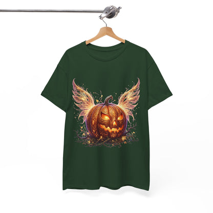 Halloween Pumpkin Tee — Winged Jack-O'-Lantern Graphic Shirt