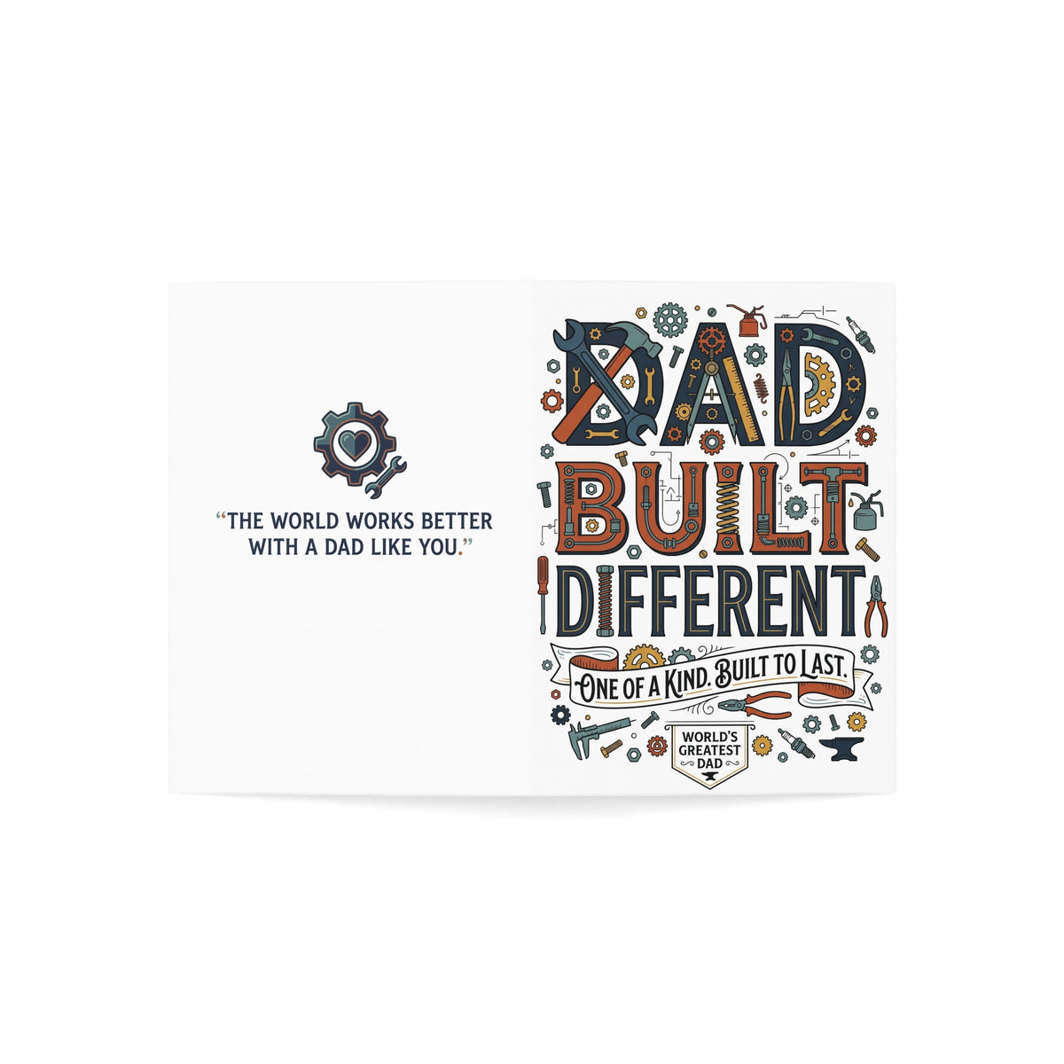 World’s Greatest Dad Built Different Greeting Card