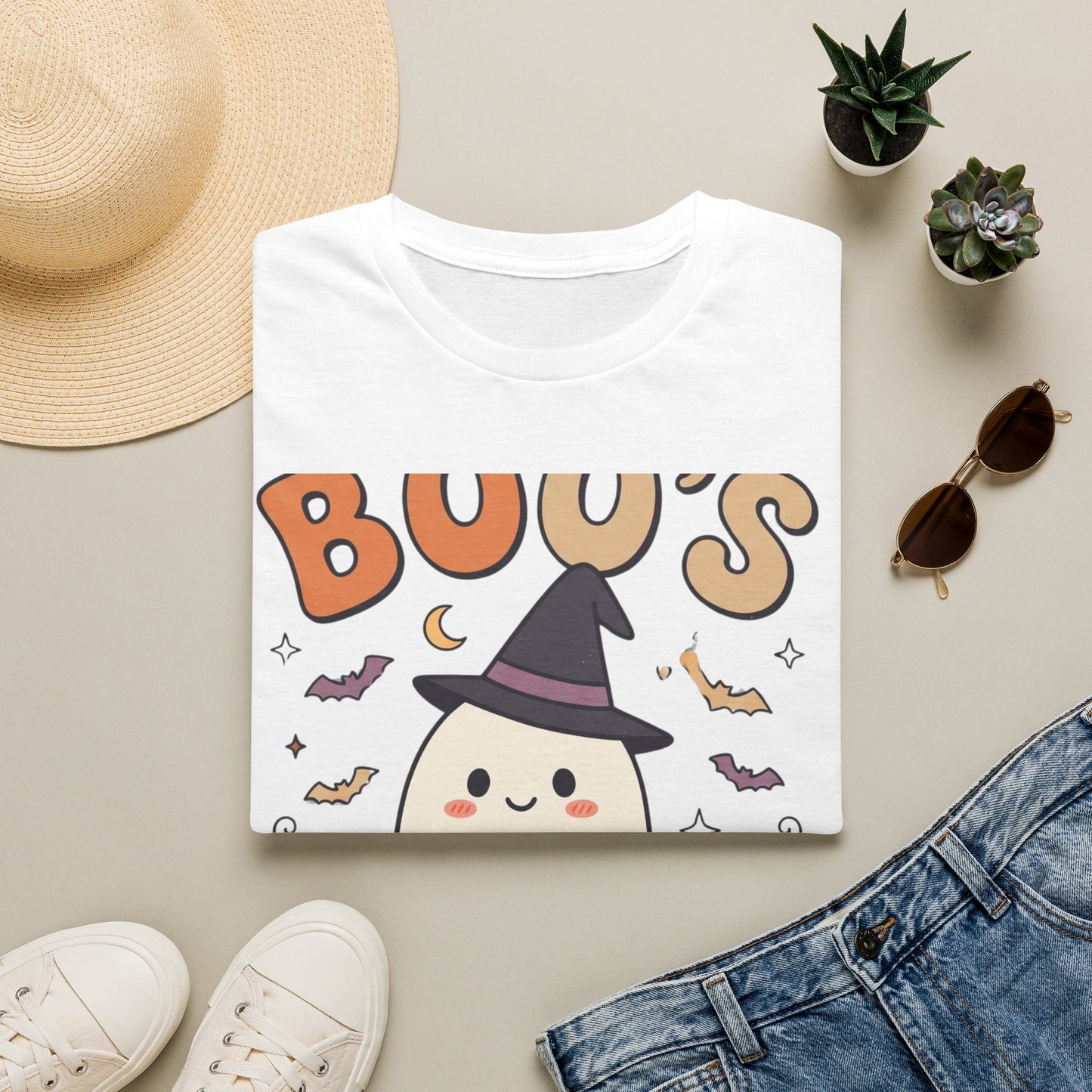 Halloween Ghost T-Shirt — "Boo's Spooky" Cute Witch Ghost Graphic