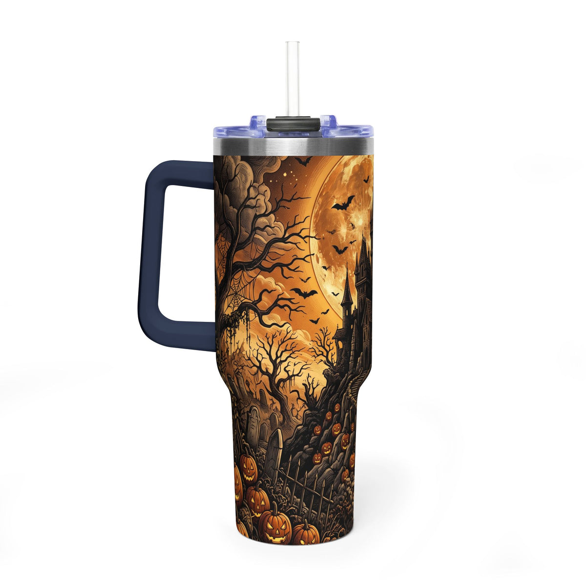 40oz Gothic Haunted Castle Halloween Tumbler