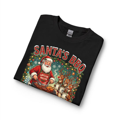 Santa’s BBQ Grillin’ Long Sleeve Shirt — Funny Christmas Santa BBQ Tee