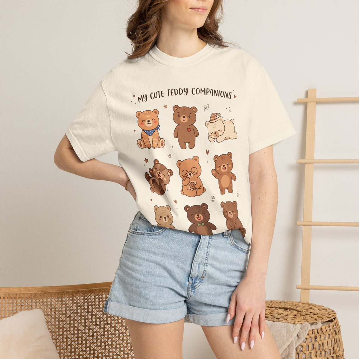 T-Shirt — Cute Teddy Companions Graphic Tee ("My Cute Teddy Companions — Little Warm & Cozy Friends")