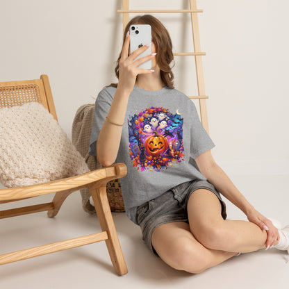 Halloween Pumpkin & Ghosts T-Shirt — Cute Spooky Jack-O'-Lantern Tee
