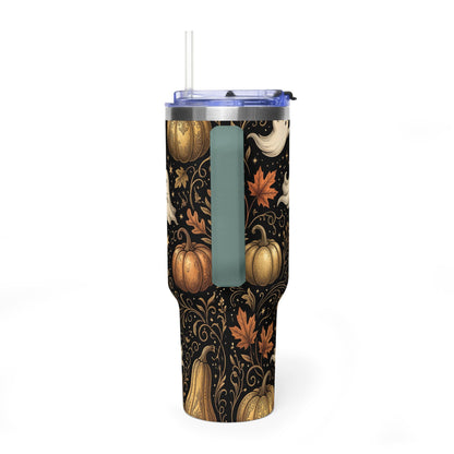 Let’s Get Spooky Halloween Ghosts & Pumpkins 40oz Thermal Tumbler