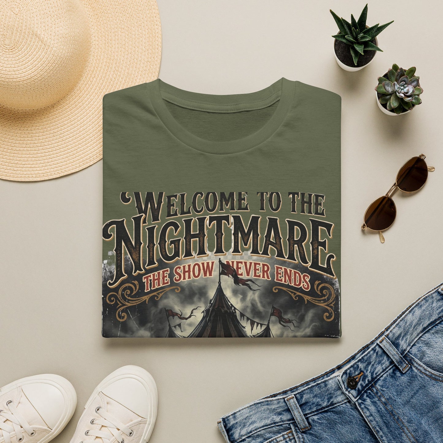 Welcome to the Nightmare T-Shirt — Horror Carnival Graphic Tee