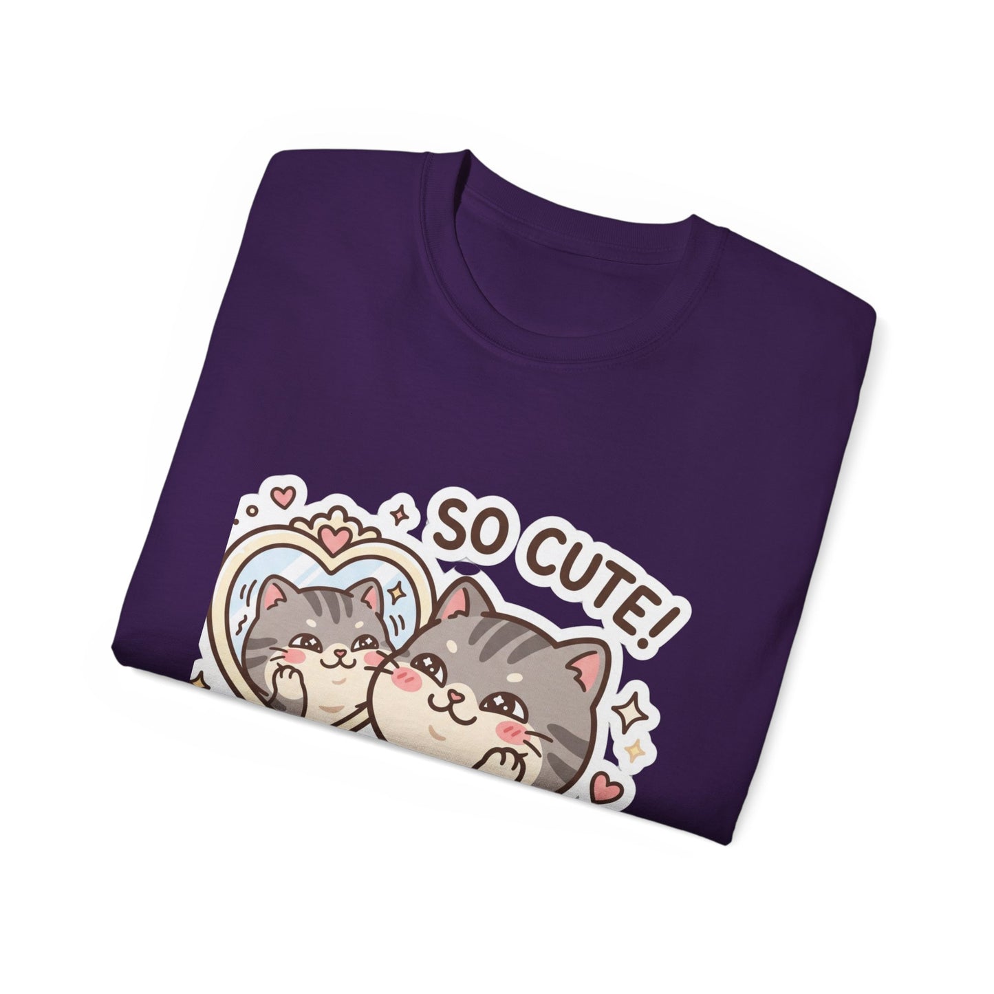 Cute Cat Mirror Tee - "So Cute!" Kawaii Cat T-Shirt