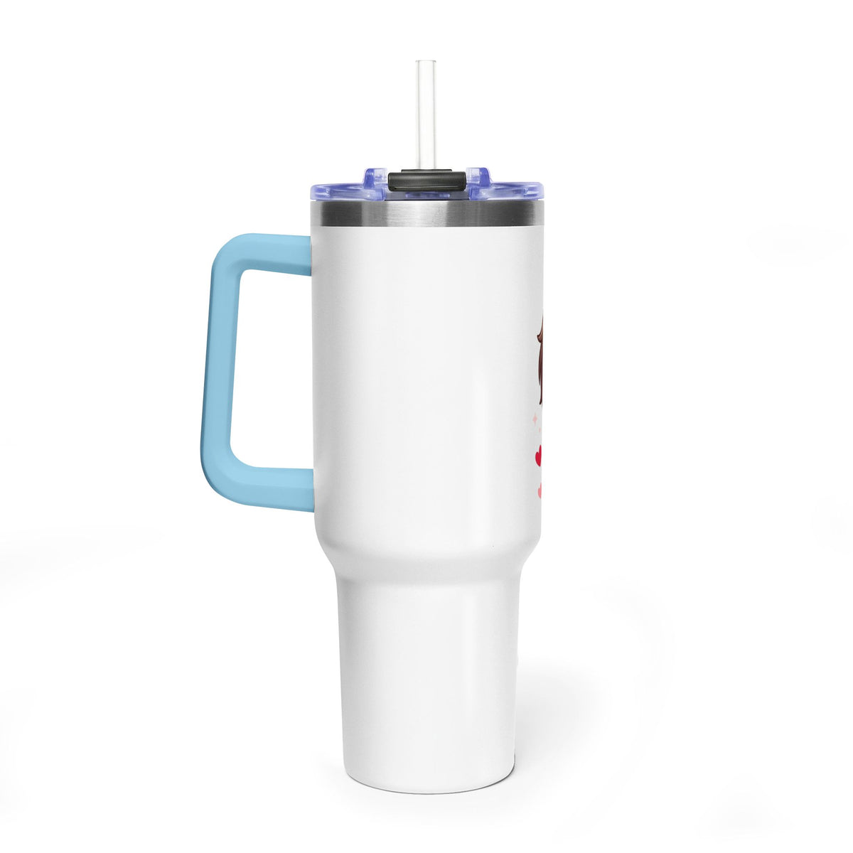 Cute Blushing Boy 40oz Vacuum Thermal Tumbler
