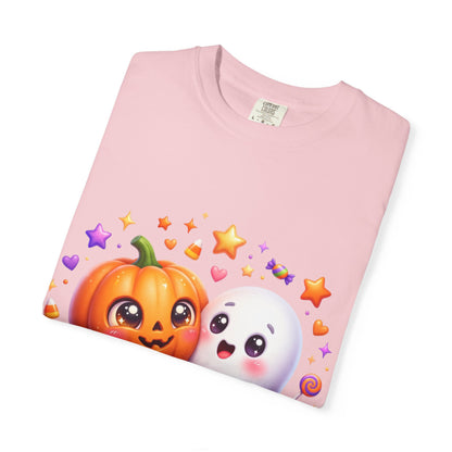 Halloween Pumpkin & Ghost T-Shirt — Cute Spooky Friends Graphic Tee