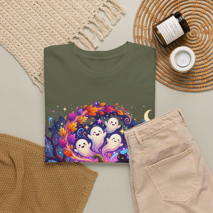 Halloween Pumpkin & Ghosts T-Shirt — Cute Spooky Jack-O'-Lantern Tee