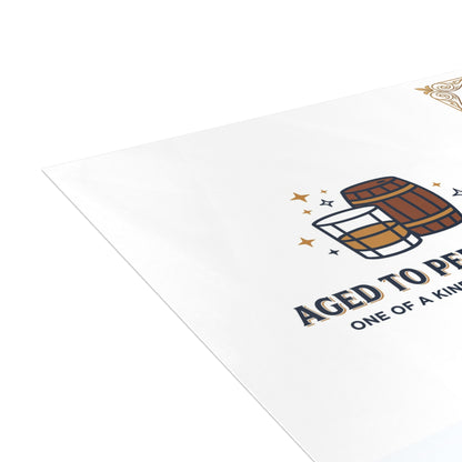 Dad “Aged to Perfection” Whiskey-Themed Greeting Card