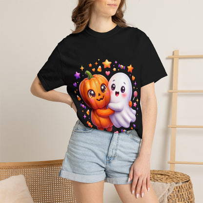 Halloween Pumpkin & Ghost T-Shirt — Cute Spooky Friends Graphic Tee