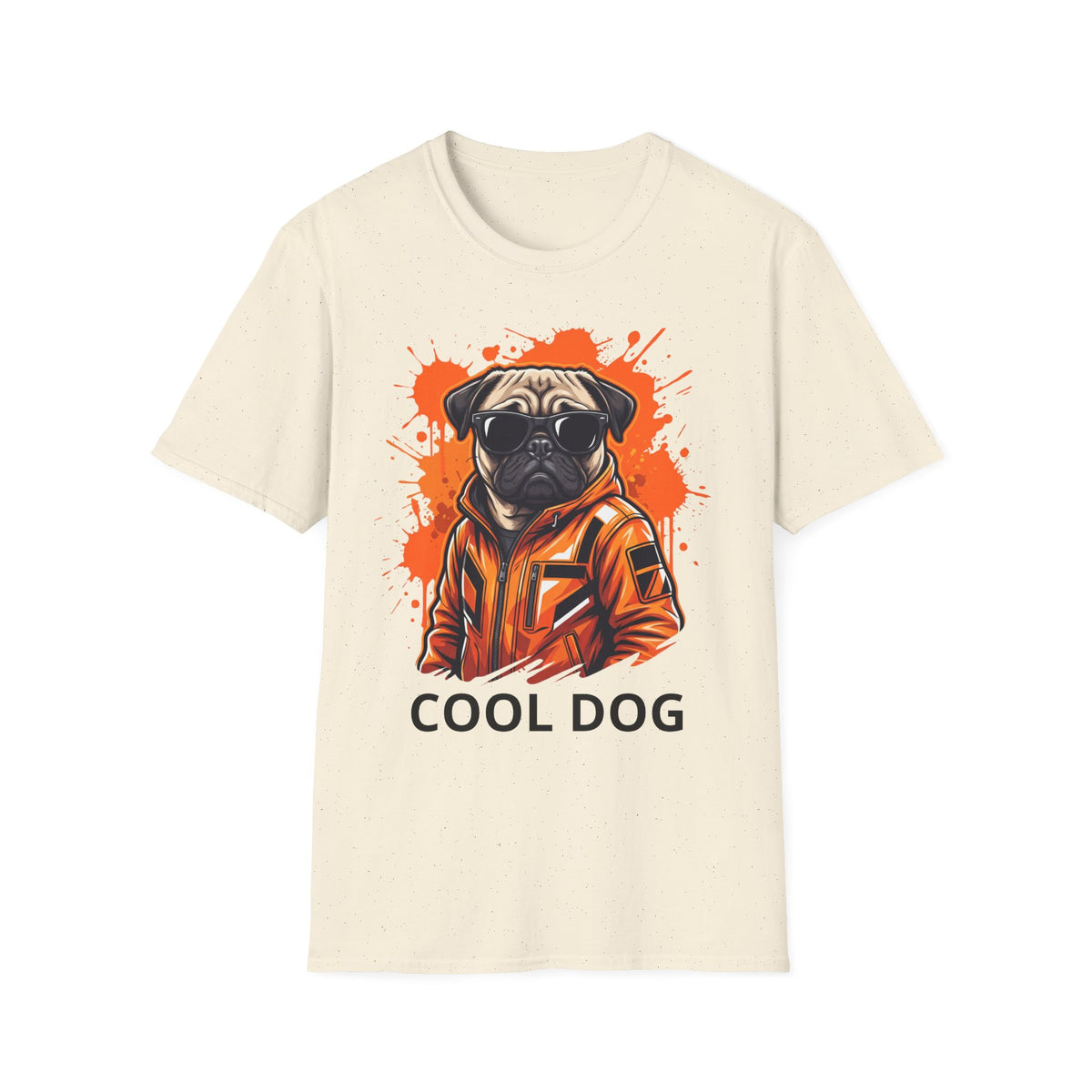 Cool Dog T-Shirt — Pug with Sunglasses Graphic Tee