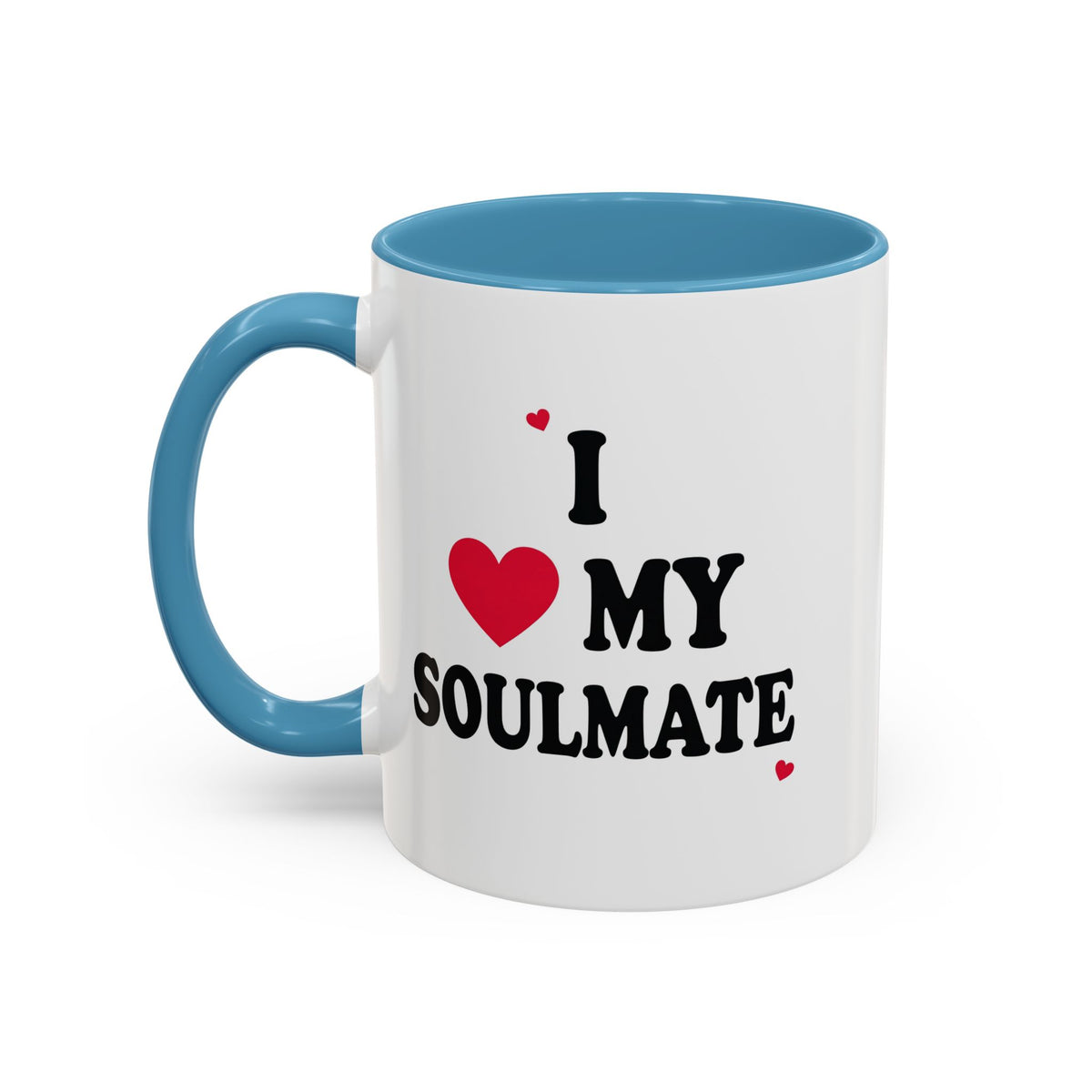 I Love My Soulmate Accent Coffee Mug