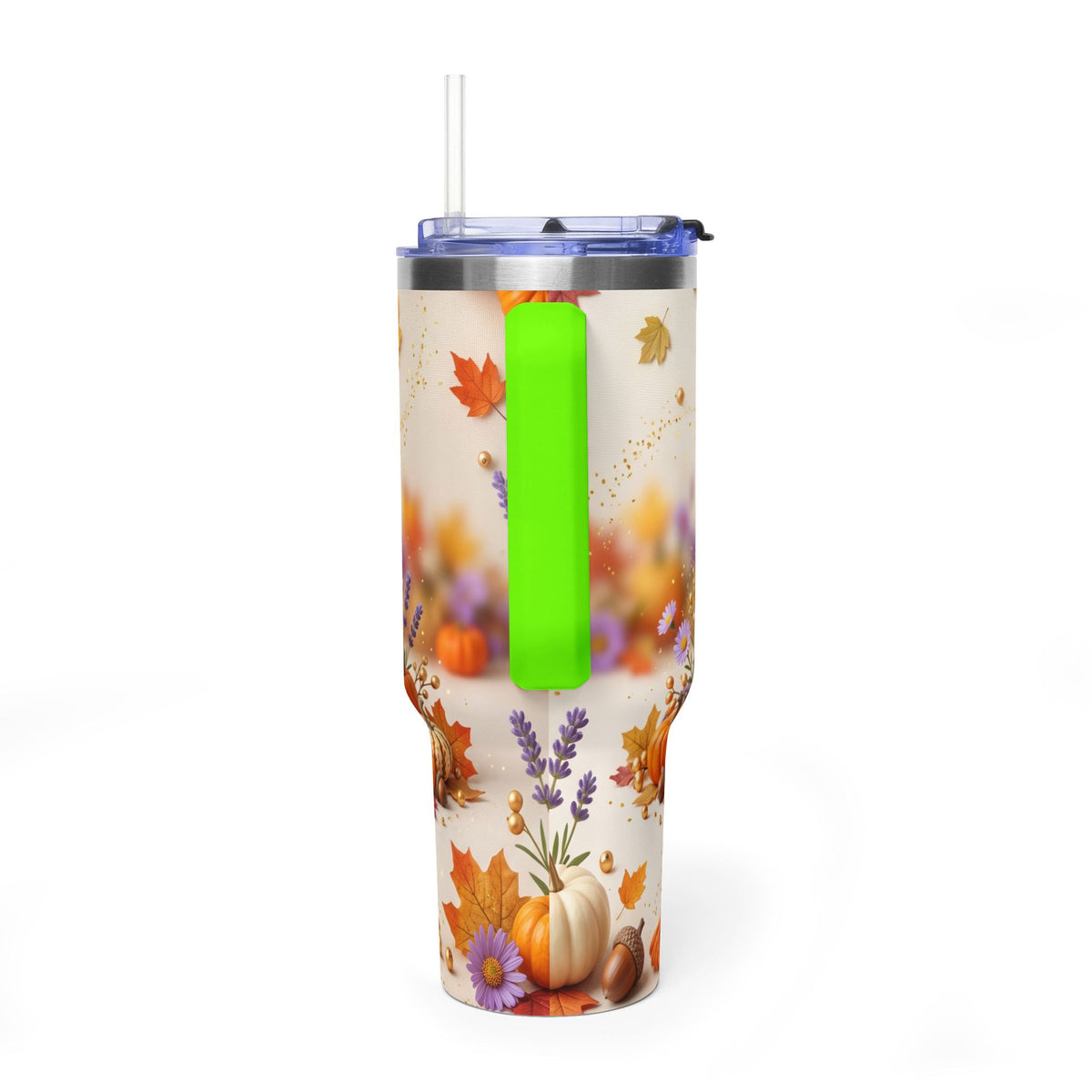 40oz Halloween Cat Vacuum Tumbler with Pumpkin