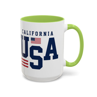 USA California Coffee Mug — Patriotic Accent 11/15oz