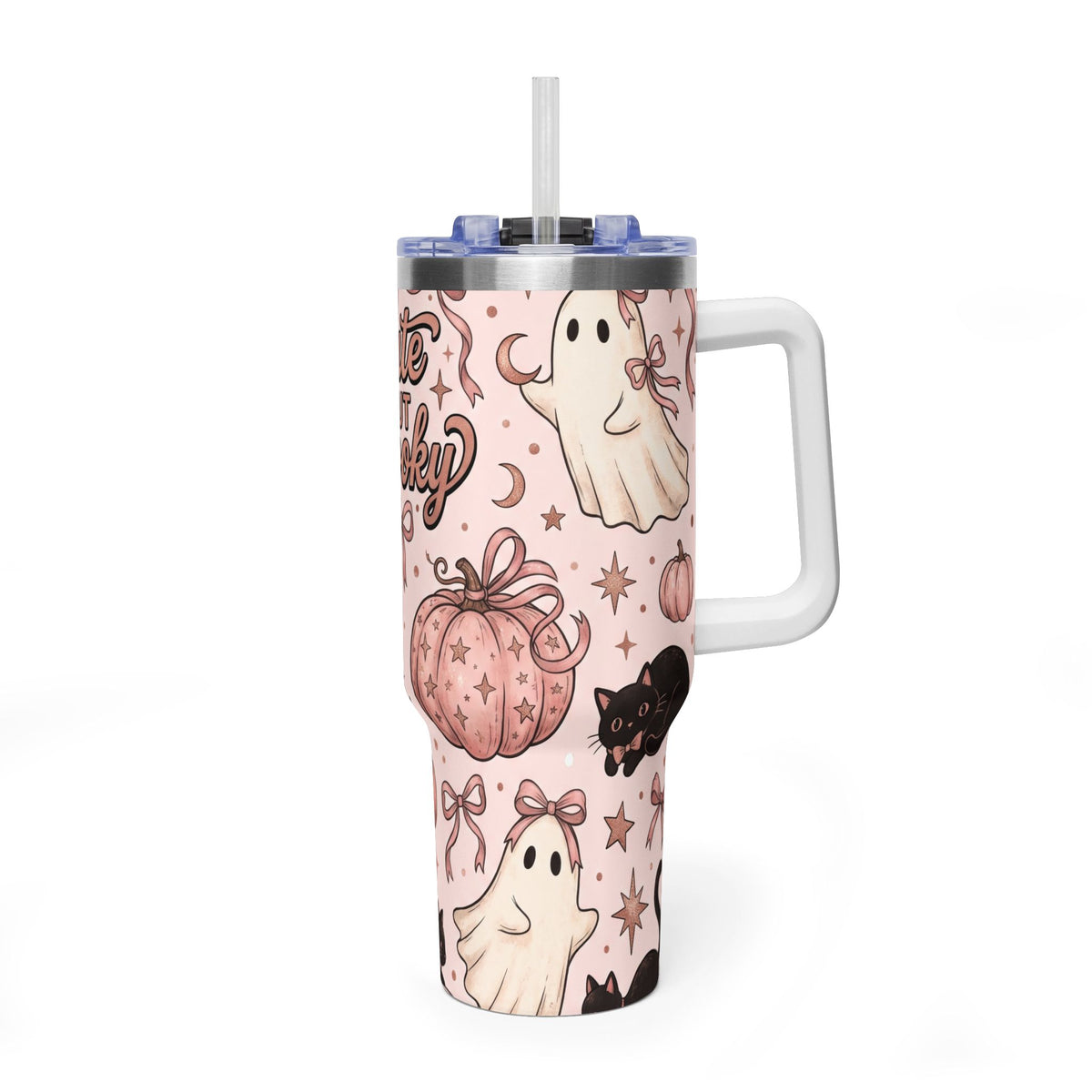 Cute But Spooky Ghosts & Pumpkins 40oz Tumbler