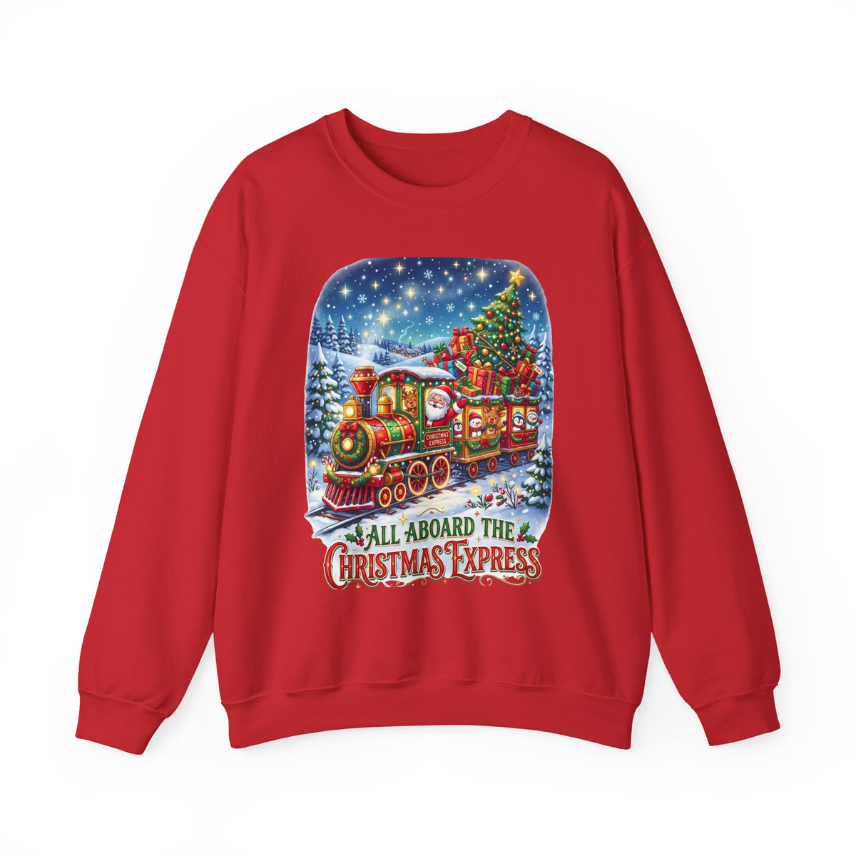 Christmas Express Crewneck Sweatshirt — All Aboard the Christmas Express Holiday Sweatshirt