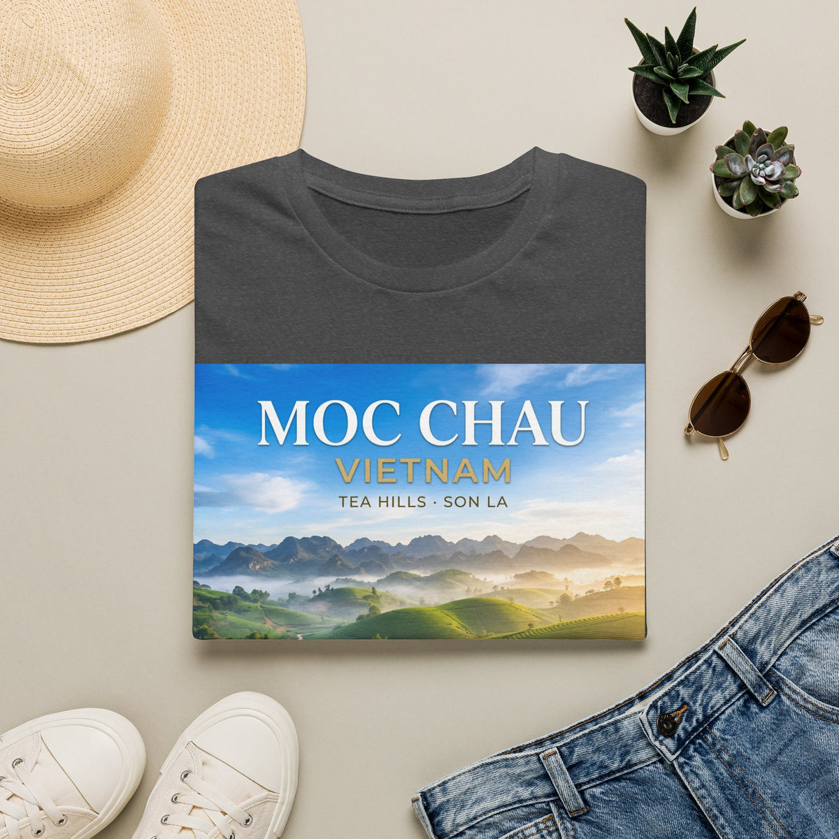 Moc Chau Vietnam Tee – Tea Hills of Son La Scenic Travel T-Shirt