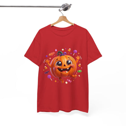 Halloween Pumpkin T‑Shirt — Happy Jack-O'-Lantern Candy Graphic Tee