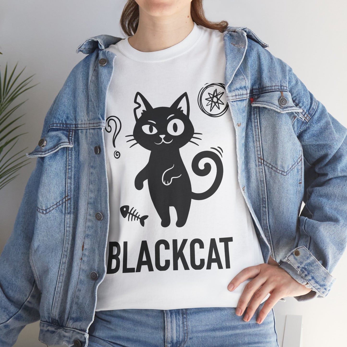 Black Cat Graphic Tee — Cute Cartoon Kitty T-Shirt