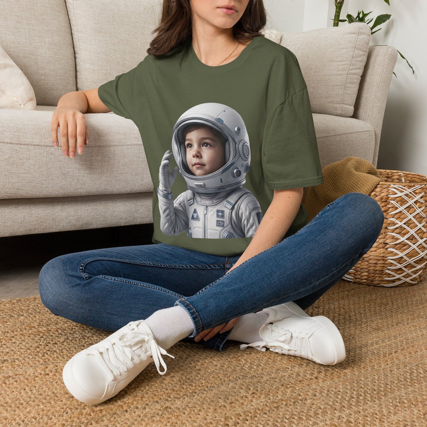 Astronaut Kid T-Shirt — Cute Space Helmet Graphic Tee for Space Lovers