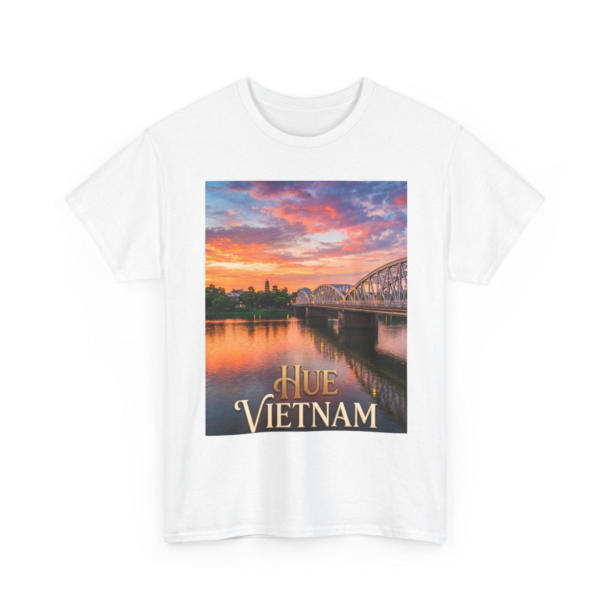 Hue Vietnam Sunset T-Shirt - Scenic Travel Souvenir Tee