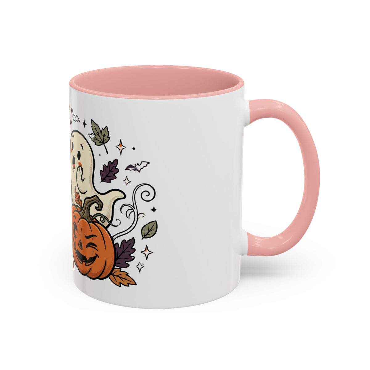 Halloween Ghosts & Pumpkins Coffee Mug — Cute Spooky Accent Mug (11/15oz)