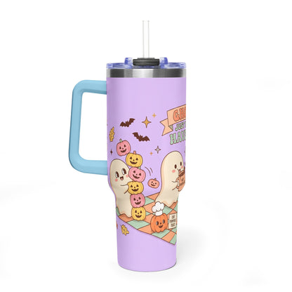 40oz Tumbler – “Ghouls Just Wanna Have Fun” Halloween Ghosts & Pumpkins