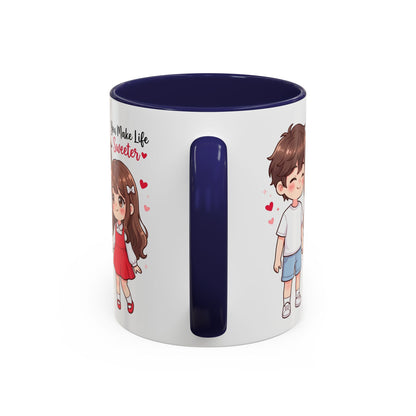 You Make Life Sweeter Couple Coffee Mug