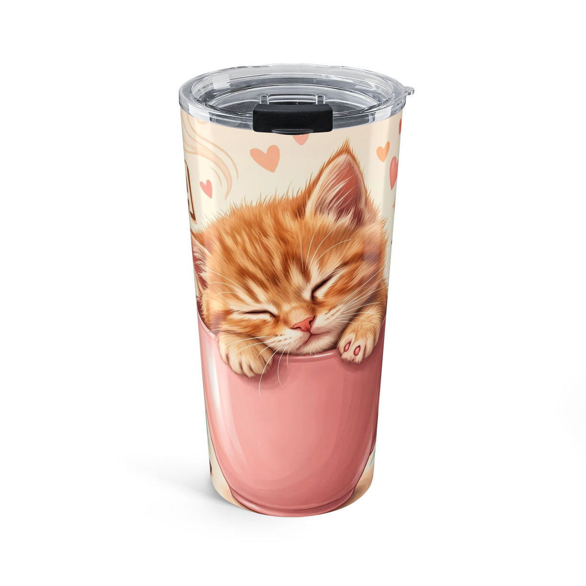 20oz Cute Sleeping Cat Coffee Tumbler