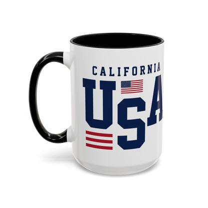 USA California Coffee Mug — Patriotic Accent 11/15oz