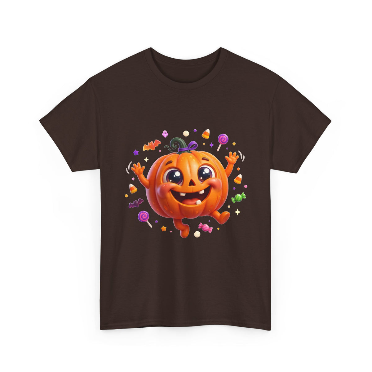 Halloween Pumpkin T‑Shirt — Happy Jack-O'-Lantern Candy Graphic Tee